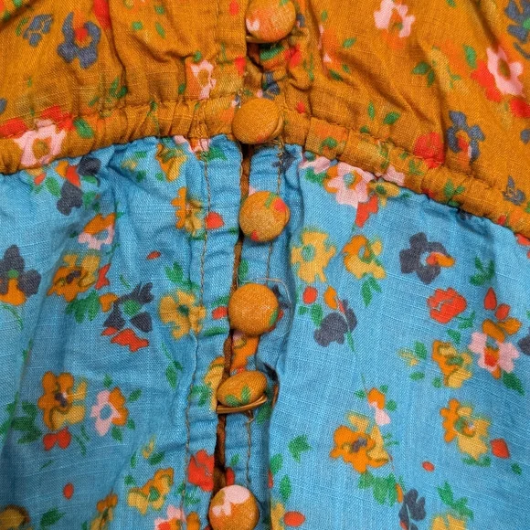 Anthropologie Tiered & True floral maxi prairie dress SP - Picture 5 of 11